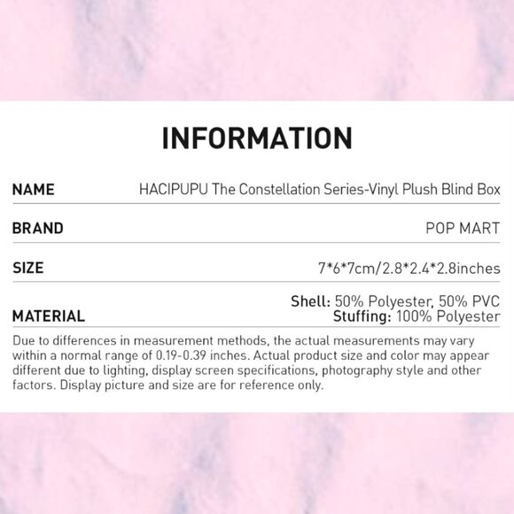 POP MART—Virgo 'Hacipupu' Constellation Series Vinyl Plush—Open Box / Sealed Bag - Picture 8 of 9